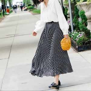 Polka Dots Pleat Skirt